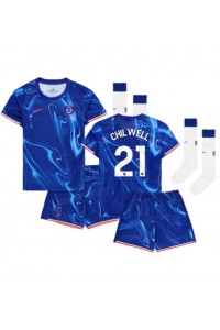 Chelsea Ben Chilwell #21 Babytruitje Thuis tenue Kind 2024-25 Korte Mouw (+ Korte broeken)